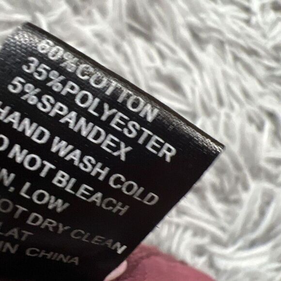 POL Womens Tunic Tank Top Lace Trim Stone Wash Peplum Small Burgundy - Picture 7 of 10